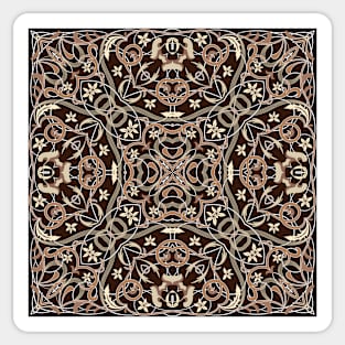 Bright square arabic ornate pattern Sticker